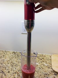 Blending Strawberry dice