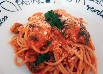 Broccoli Red Sauce Spaghetti
