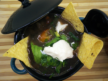 Avocado Black Bean Soup