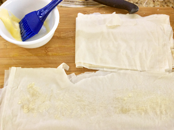 Phyllo Pastry Buttered Sugar
