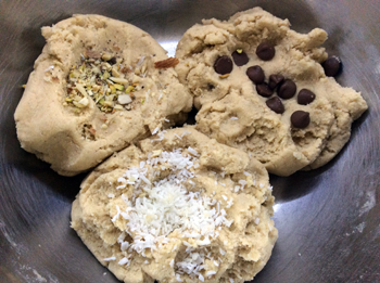 Pistachio, Chocolate, Coconut Cookie Dough