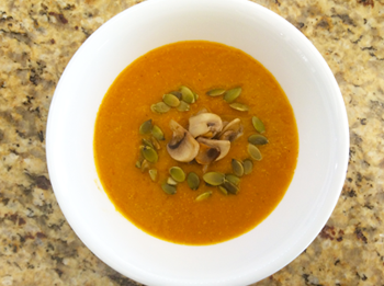 Fresh Pumpkin Soup With Mushroom
