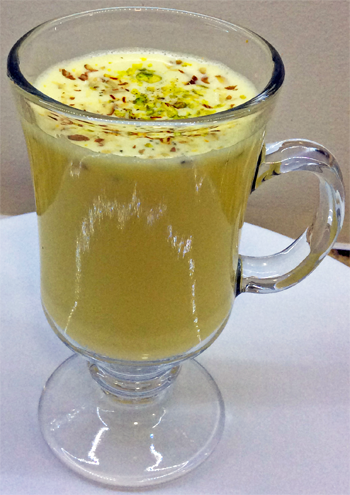 Saffron Pistachio Almond Cardamom Milkshake